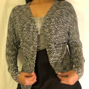 Zip Pattern High Low Cardigan
